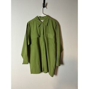 Annie Alexander Womens Pure Silk Brown Long Sleeve Workshirt America Size M